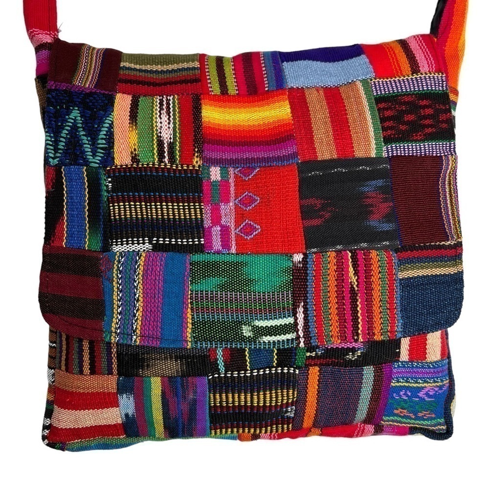 Patchwork Bohemian Multicolored Messenger Shoulde… - image 6